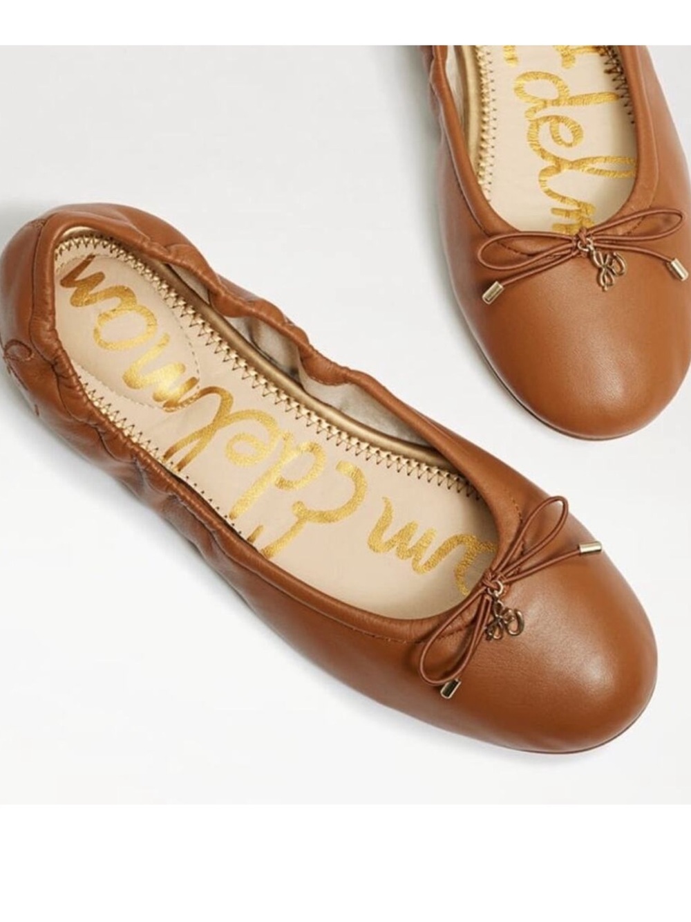 Sam Edelman FELICIA BALLET FLAT saddle leather brown women’s size 9